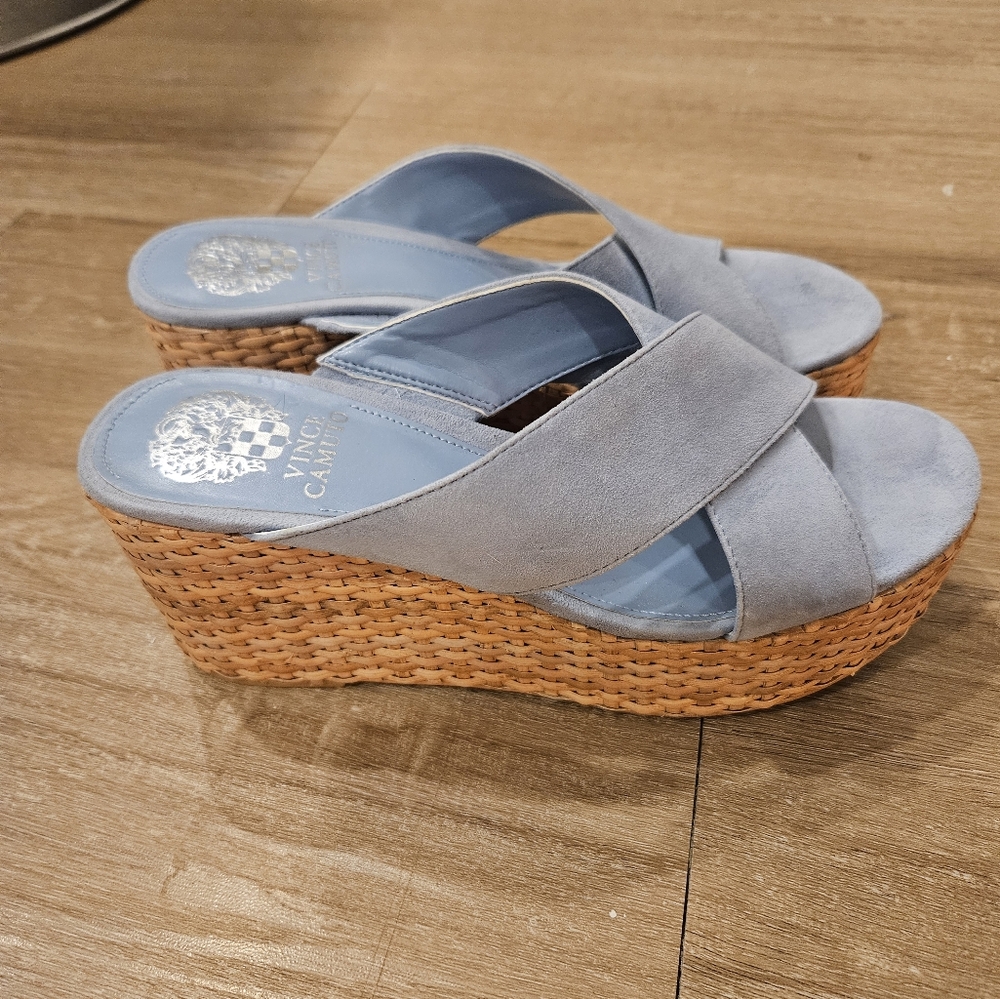 Vince Camuto Blue Wedge Espadrilles